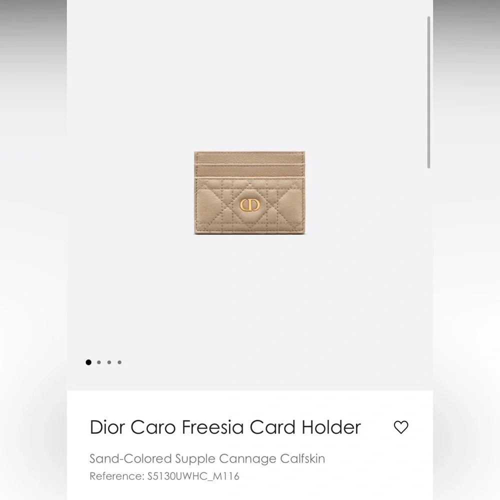 Dior Caro Freesia Card Holder